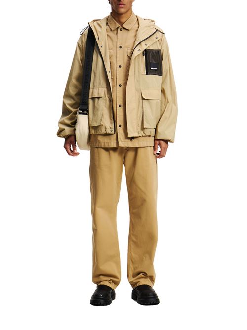 Pantalone uomo beige in cotone Karl Lagerfeld jeans | A2M101201UP